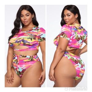 Fashion Nova Hidden Waters 2 Piece Sunsuit